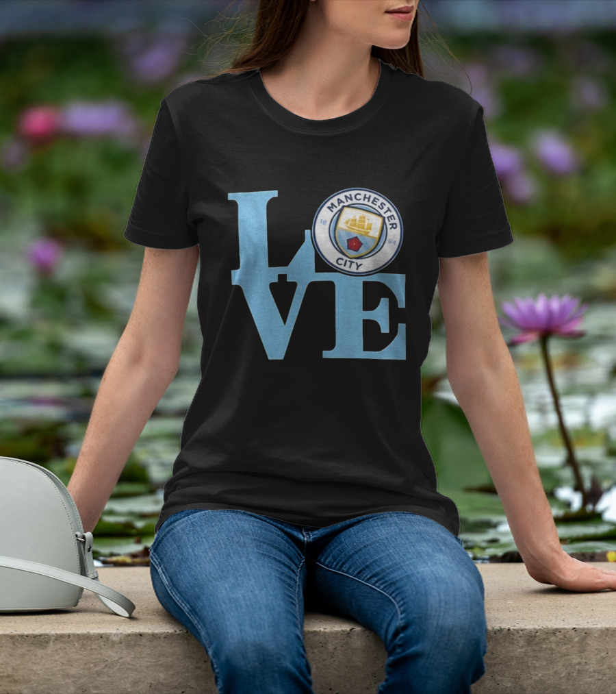 Manchester City FC LOVE Emblem 1894 Badge T-Shirt