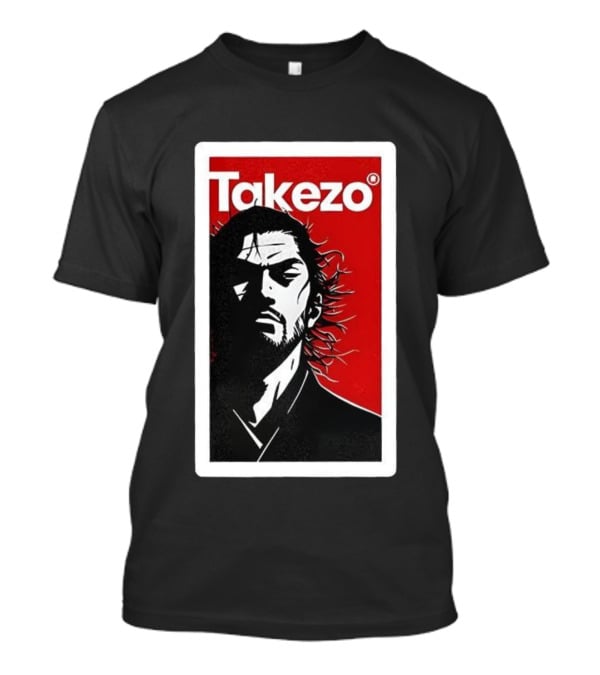 Takezo Shadow Of The Lone Warrior Manga Samurai Art Style T-Shirt