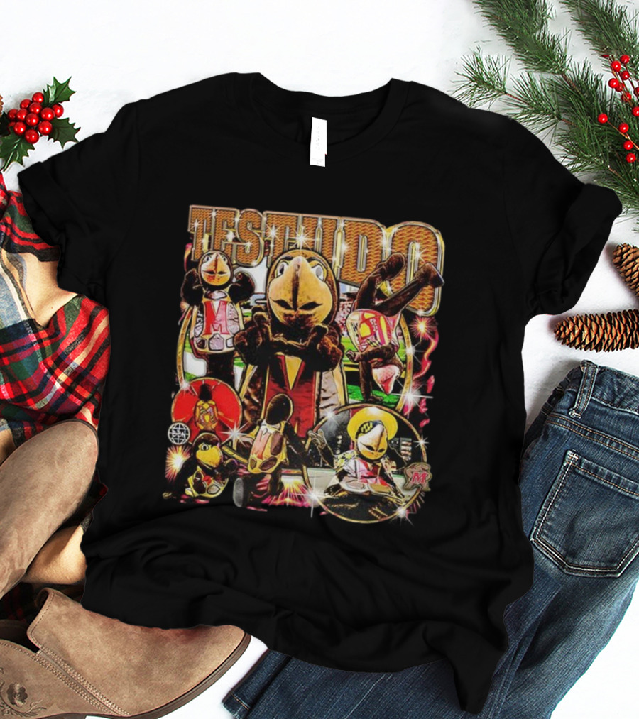 Testudo Maryland Terrapins Mascot Vintage Collage T-Shirt