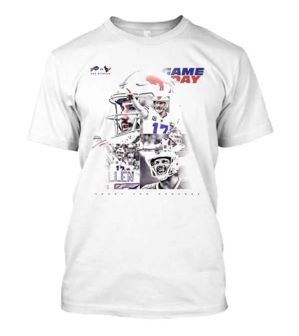Buffalo Bills Game Day Josh Allen NFL Week 12 2025 Collage T-Shirt