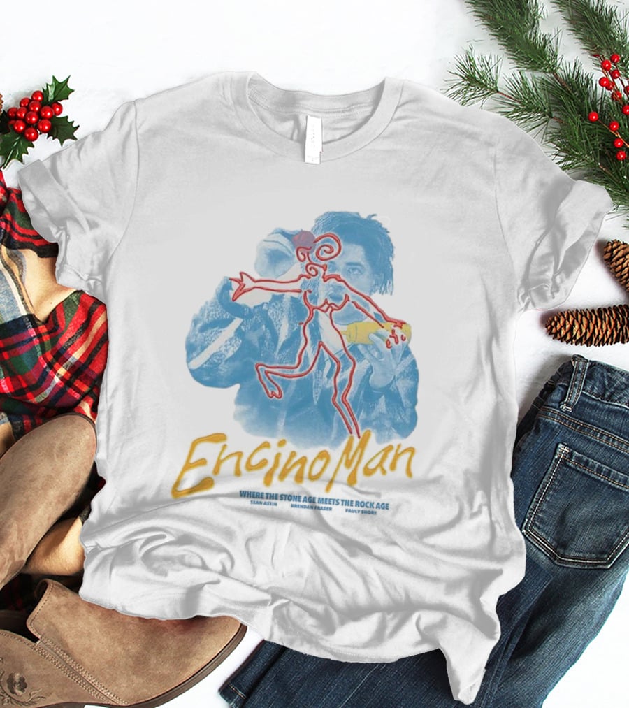 Encino Man 1992 Stone Age Meets The Rock Age Vintage Style T-Shirt