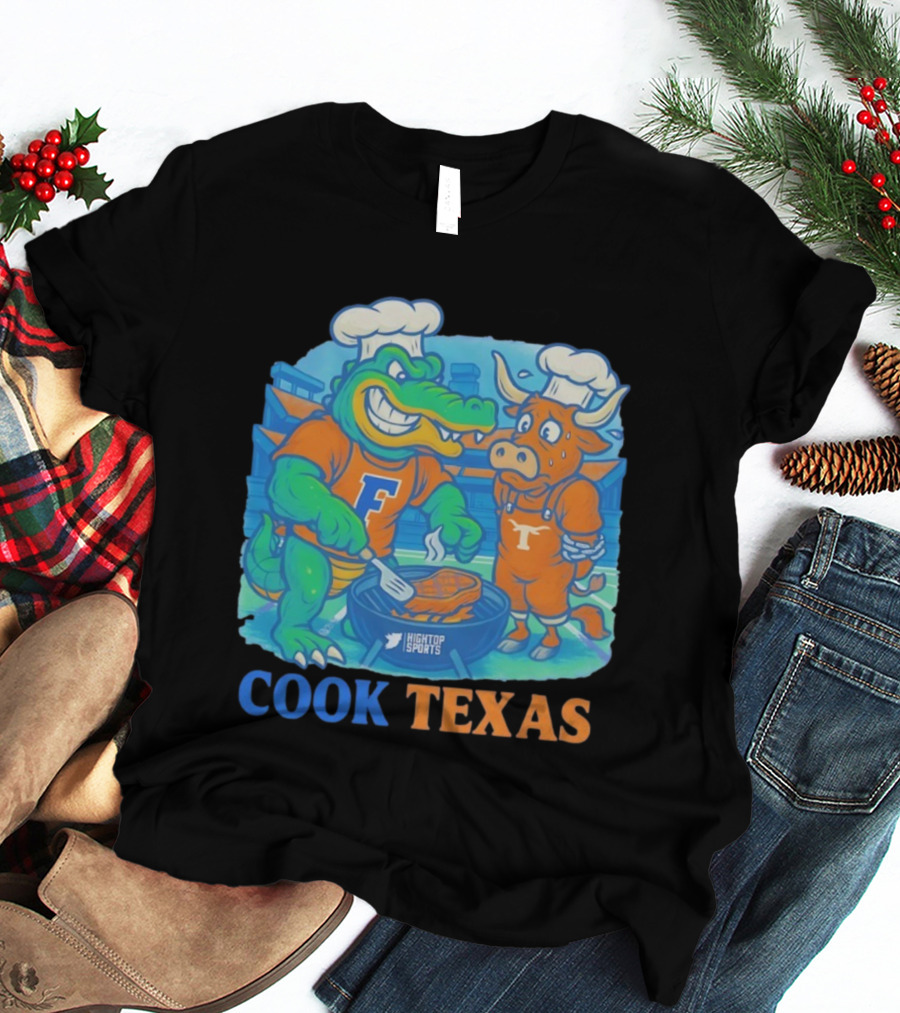 Florida Gators Cook Texas Longhorns Grilling Rivalry T-Shirt