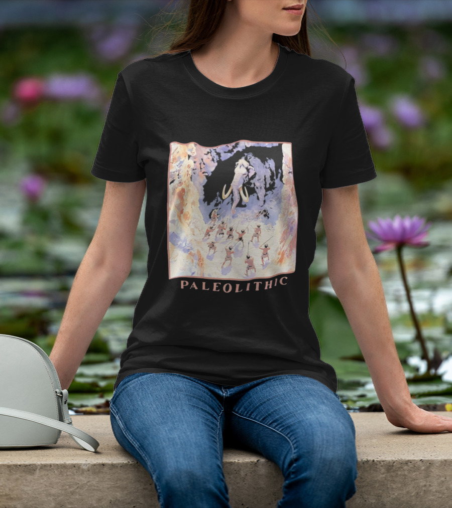 Paleolithic Mammoth Hunters Cave Painting T-Shirt