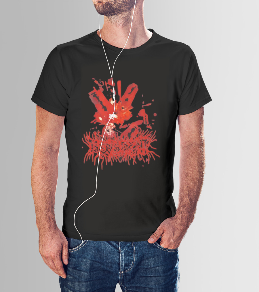 Rev3rent Razors Blood Splatter Lettering T-Shirt
