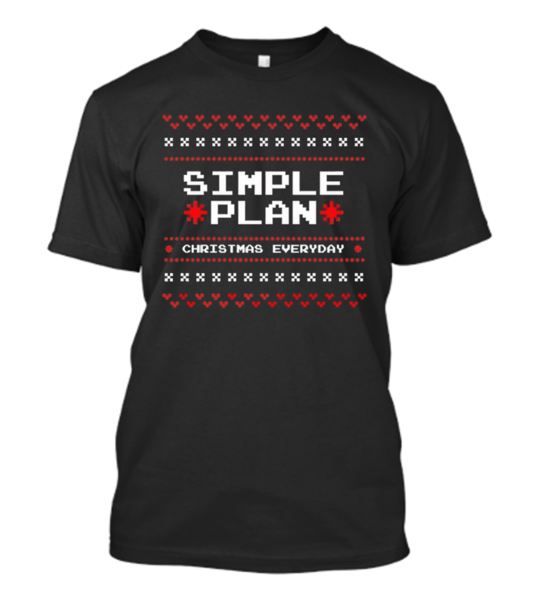 SIMPLE PLAN Christmas Everyday Heart Pattern 2025 T-Shirt