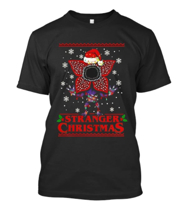 Stranger Christmas Demogorgon Santa Ugly Sweater Humor T-Shirt