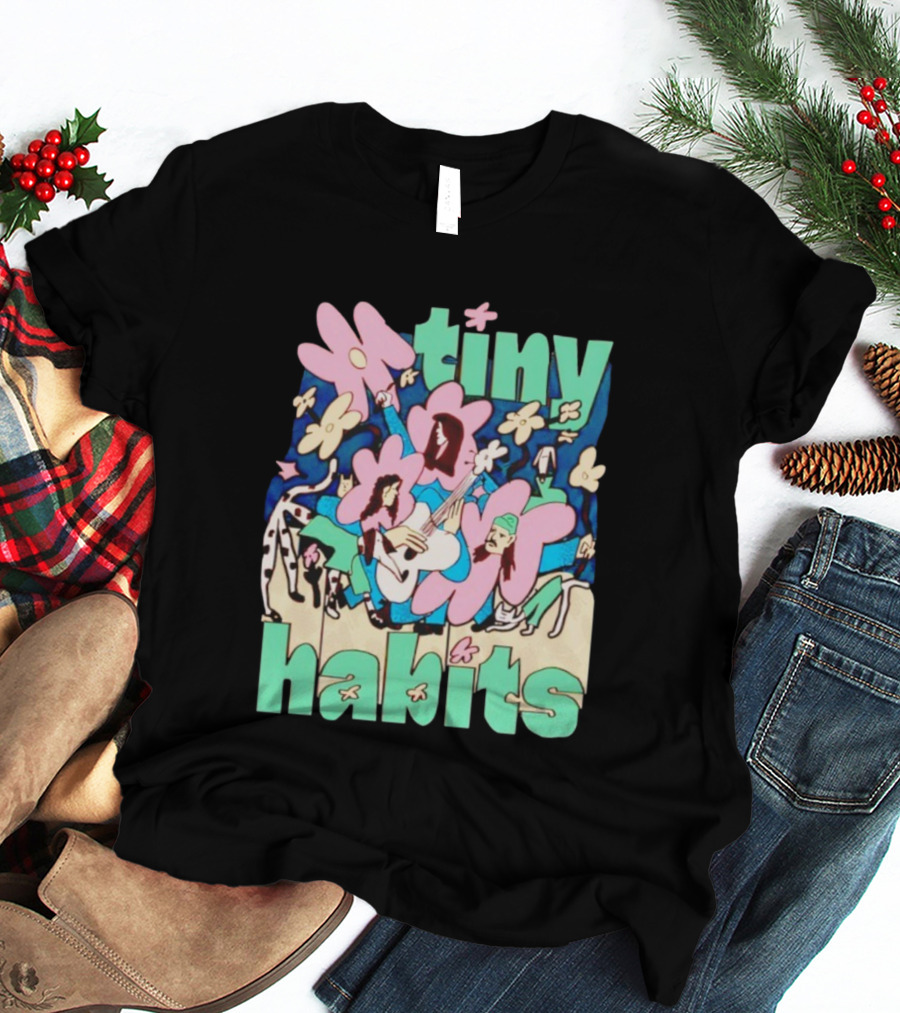 Tiny Habits Flower Guitar Art Tour T-Shirt