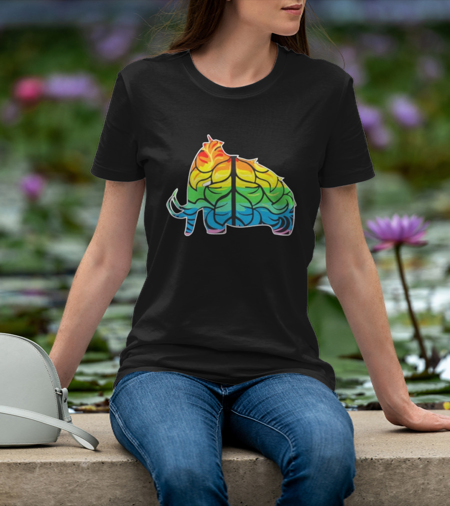 Wooli MMIII Rainbow Mammoth Leaf Pattern T-Shirt