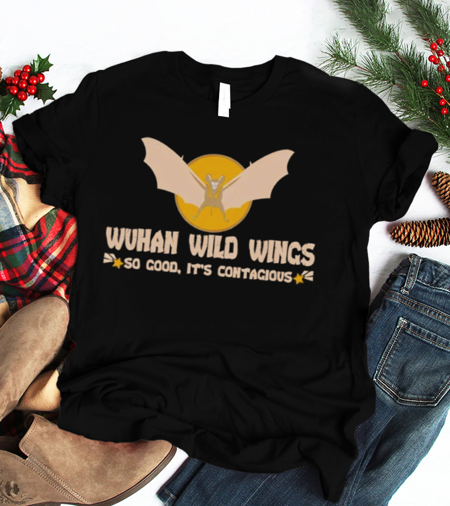 Wuhan Wild Wings So Good It’s Contagious Bat Icon Yellow Circle T-Shirt