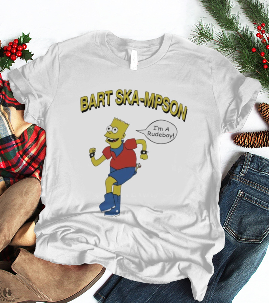 Bart Ska-Mpson I'm A Rudeboy Ska Music Character T-Shirt