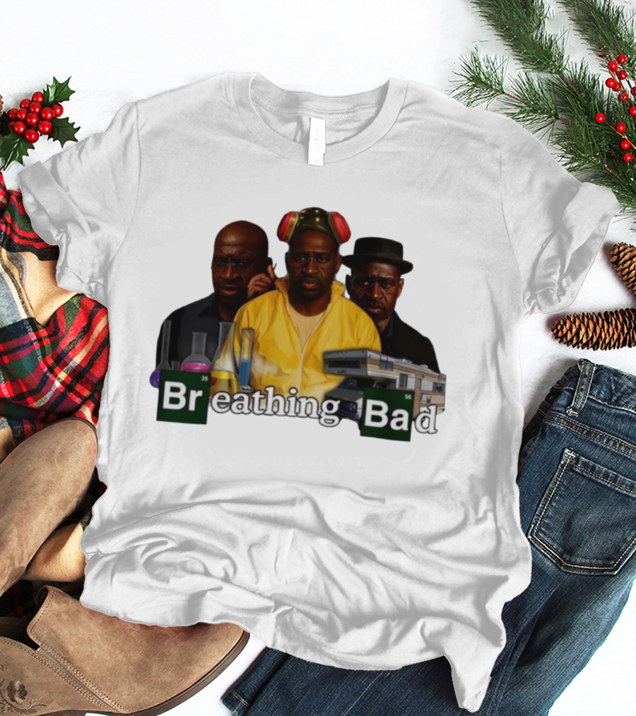 Breathing Bad Yellow Suit Characters Science Beakers RV T-Shirt