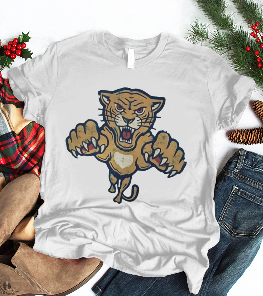 Florida Panthers Fierce Hockey Mascot Claw Attack T-Shirt