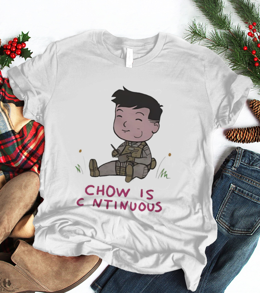 Chow Is Continuous Cartoon Character Eating Scene T-Shirt