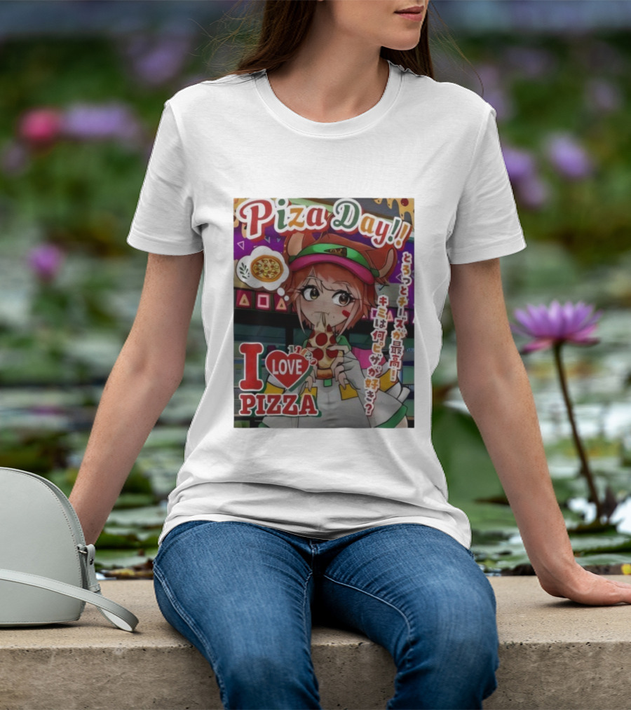 Pizza Day I Love Pizza Bitcoin Pizza Day Anime Laszlo Hanyecz T-Shirt