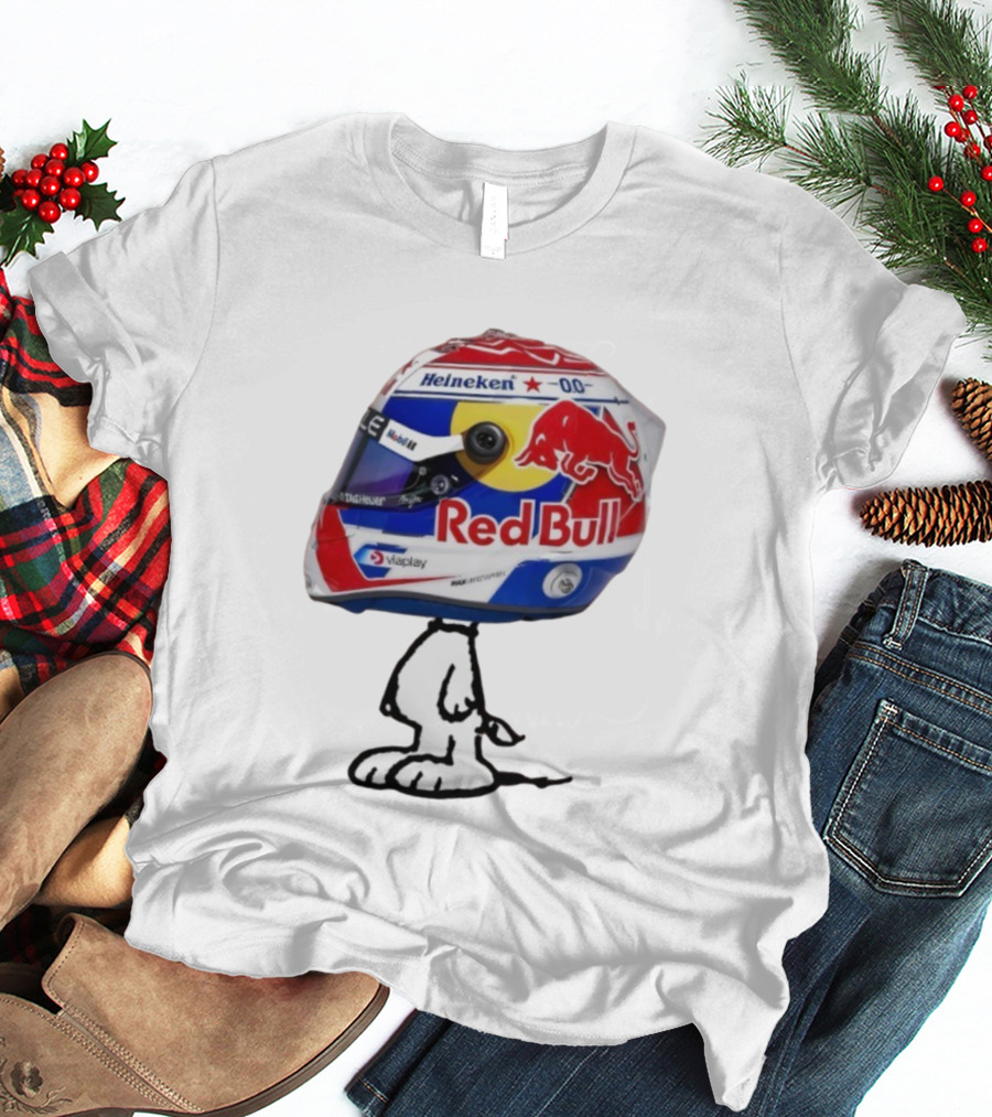 Max Verstappen Red Bull Racing Helmet Snoopy Mashup T-Shirt