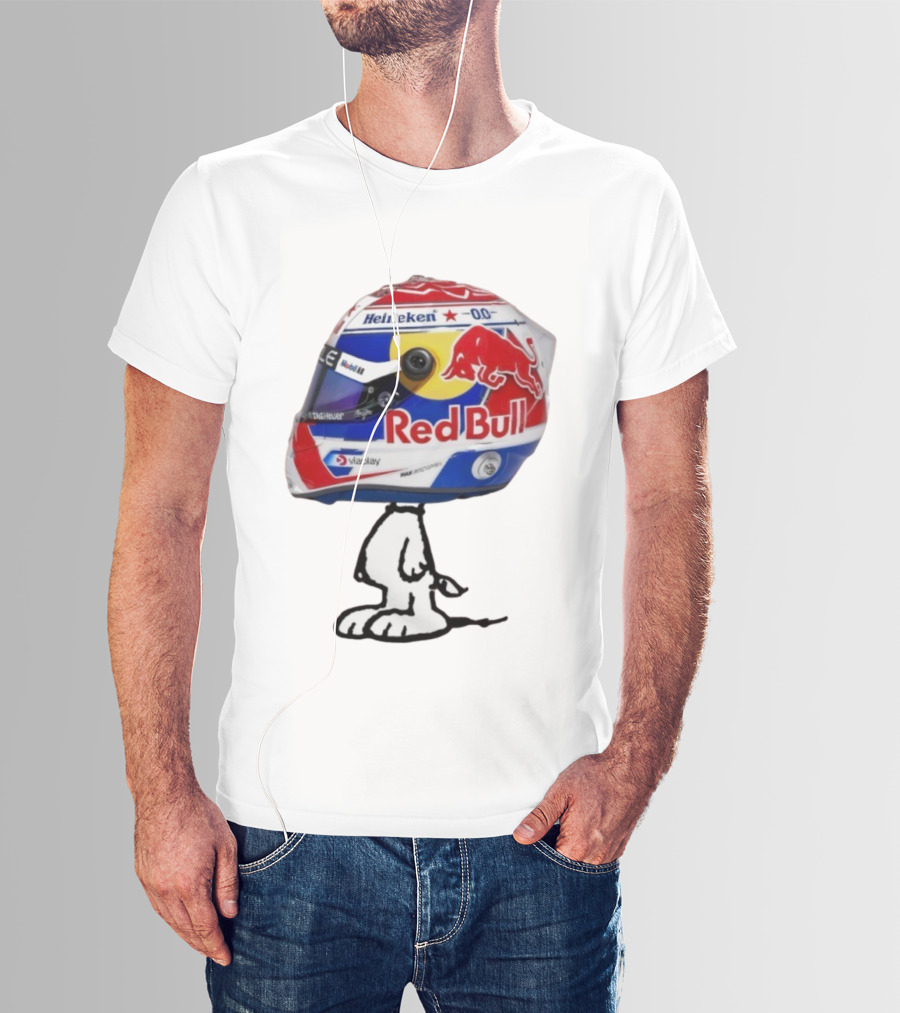 Max Verstappen Red Bull Racing Helmet Snoopy Mashup T-Shirt