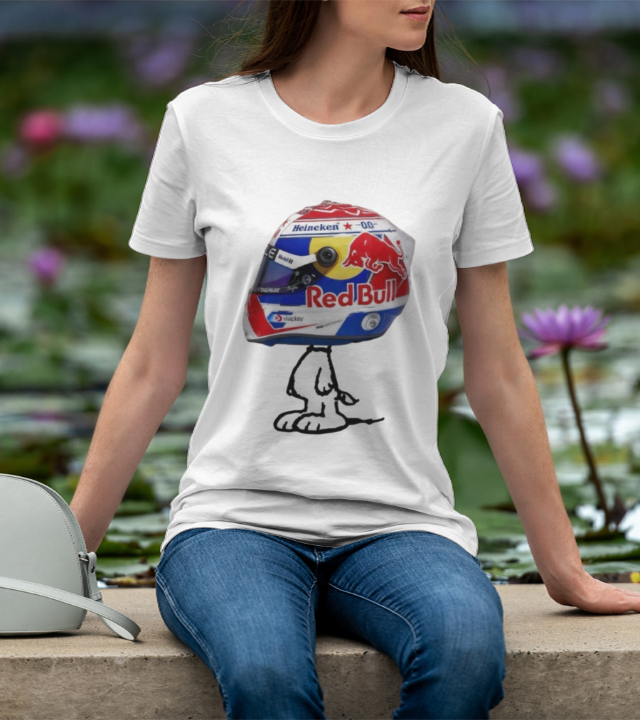 Max Verstappen Red Bull Racing Helmet Snoopy Mashup T-Shirt
