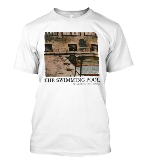 The Swimming Pool Bringing You A Cool Summer Urban Watercolor Art T-Shirt