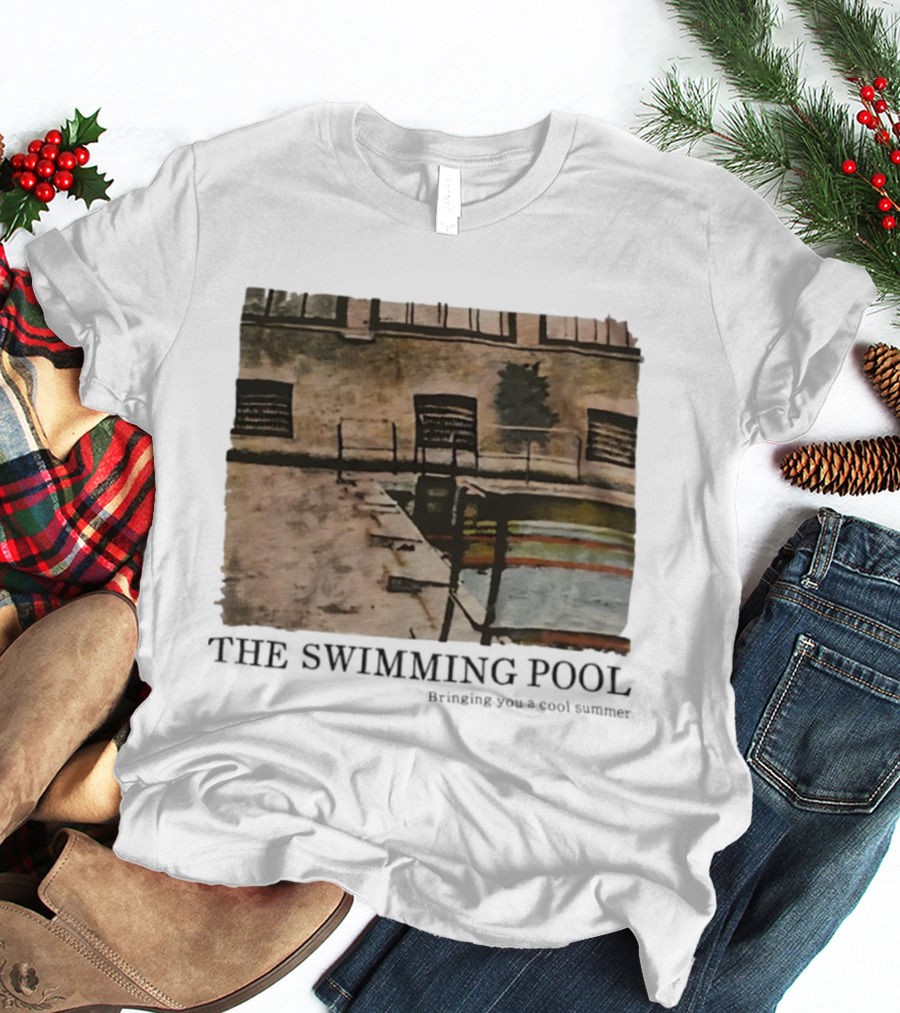 The Swimming Pool Bringing You A Cool Summer Urban Watercolor Art T-Shirt
