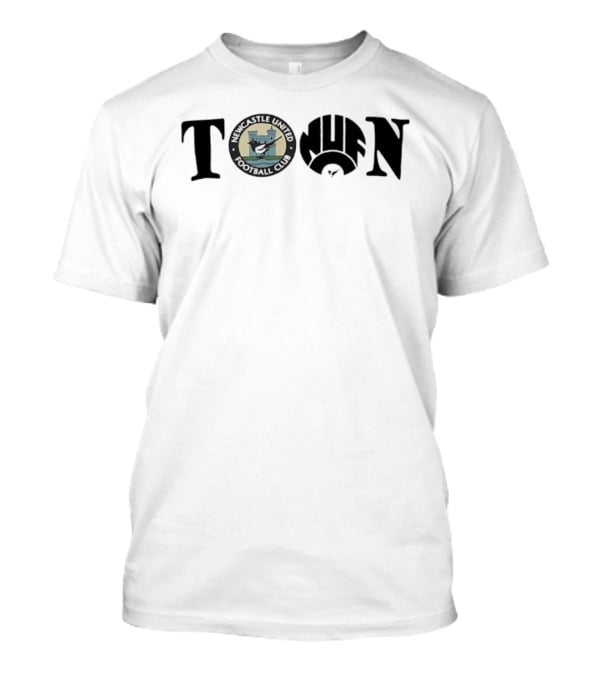 Toon Newcastle United Football Club Emblem Magpie Badge T-Shirt