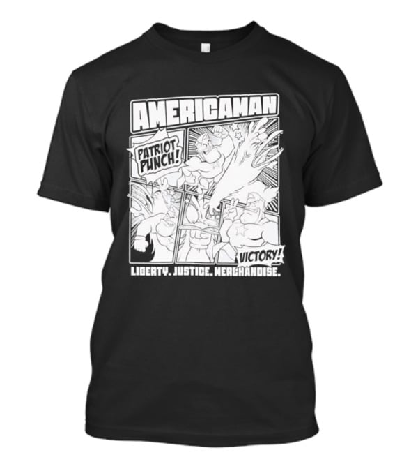 Americaman Patriot Punch Victory Liberty Vs. Injustice T-Shirt