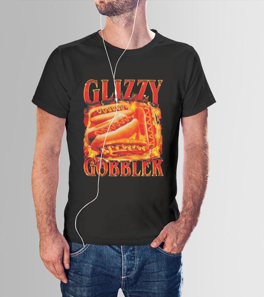 Glizzy Gobbler Hotdog Flamethrower Feast T-Shirt