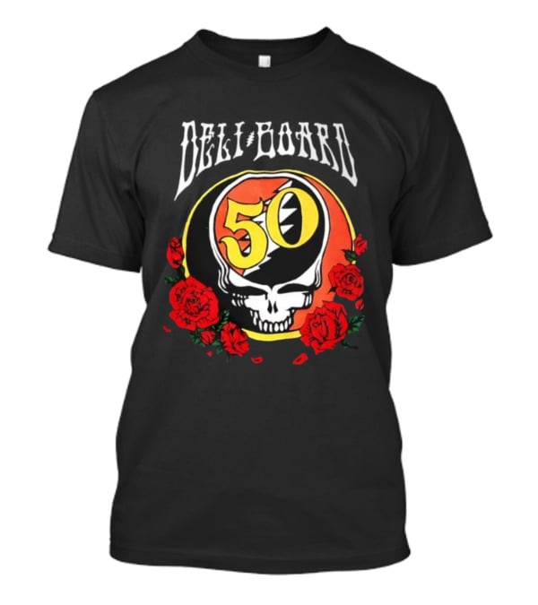 Grateful Dead 50th Anniversary Steal Your Face Skull Roses T-Shirt