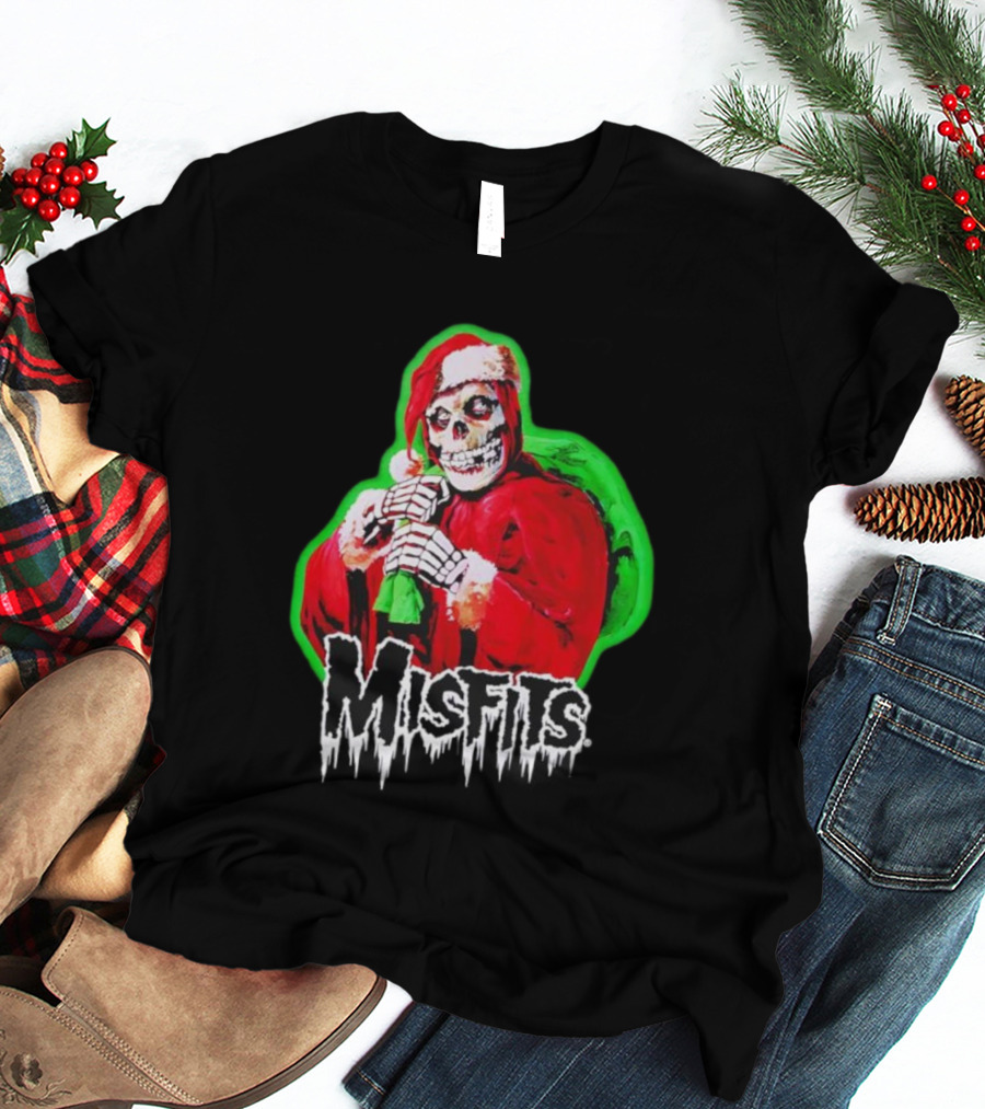 Misfits Santa Crimson Ghost Christmas Holiday T-Shirt