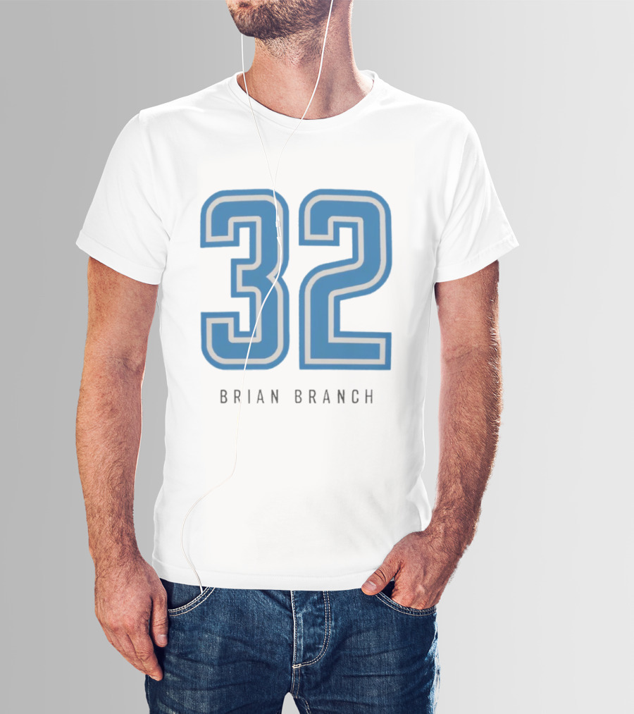 Brian Branch 32 Nameplate Box T-Shirt