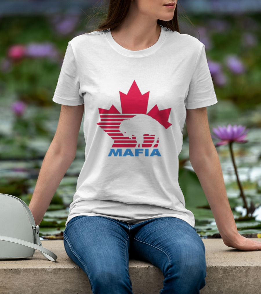 Canada Mafia Buffalo Bills Maple Leaf Buffalo Silhouette T-Shirt