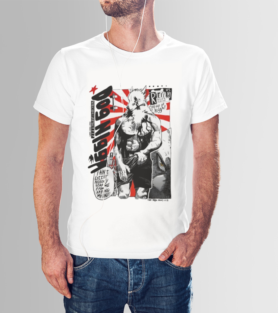 Dog Ningen Food Rex Manga Comic Style T-Shirt