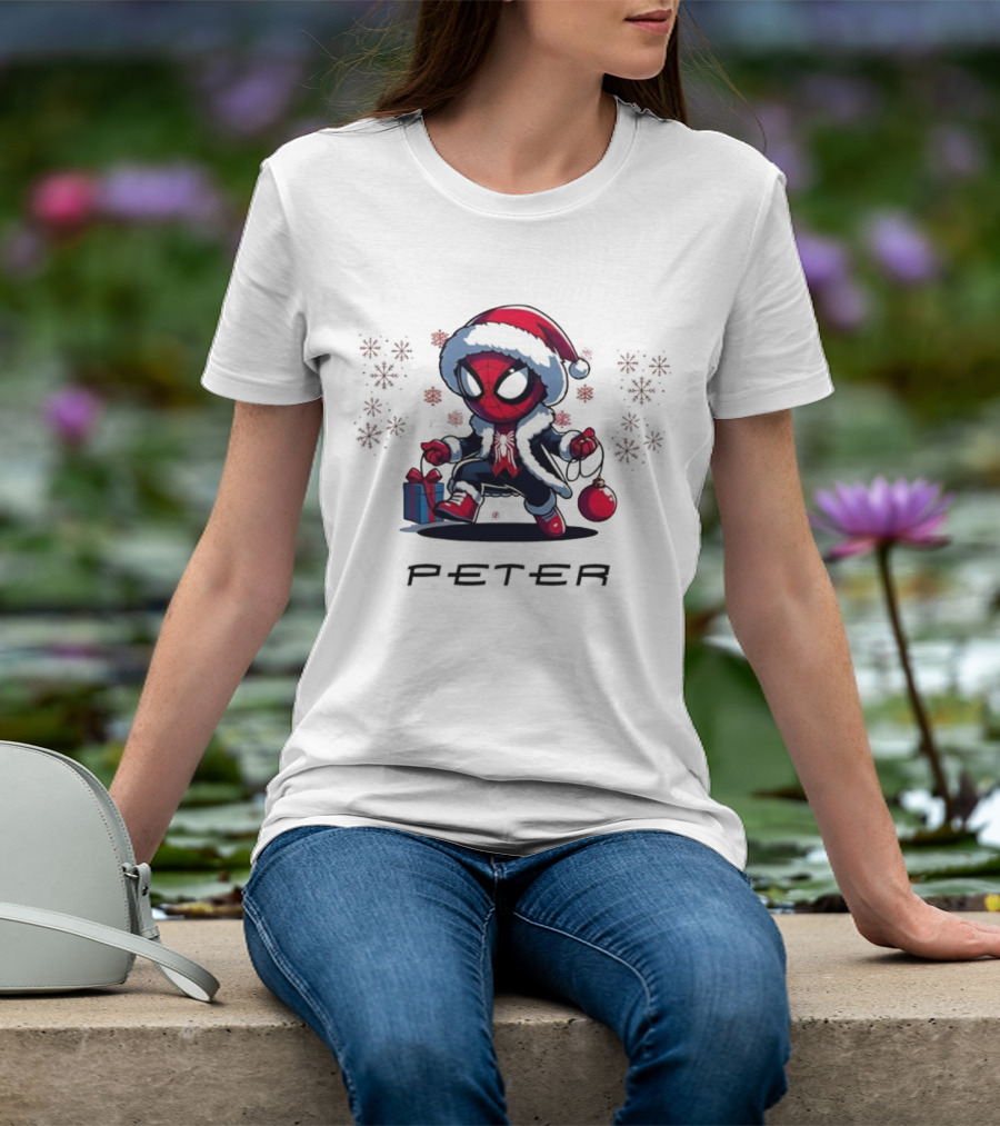 Spider Hero Christmas Santa Hat Ornament Gift Box T-Shirt
