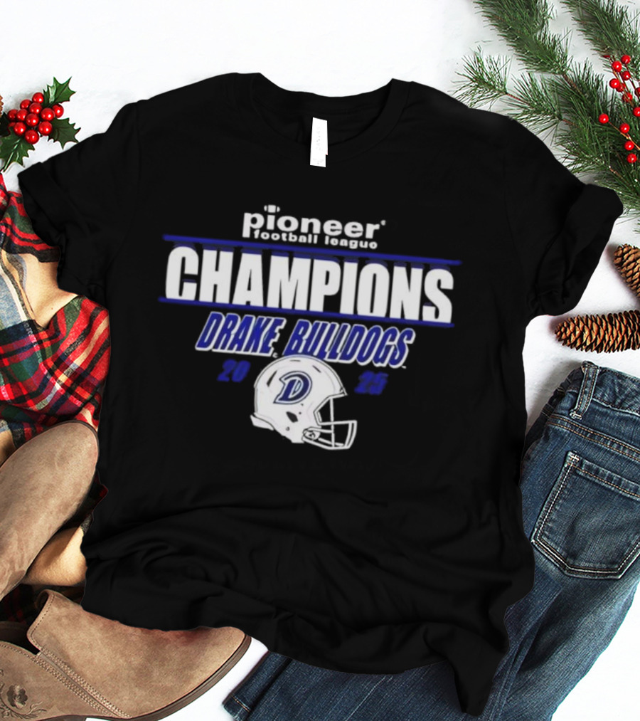 Drake Bulldogs 2025 PFL Champions Pioneer Football League T-Shirt