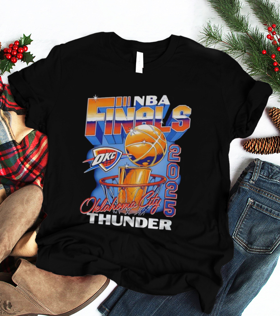 Oklahoma City Thunder NBA Finals OKC 2025 Basketball Trophy T-Shirt