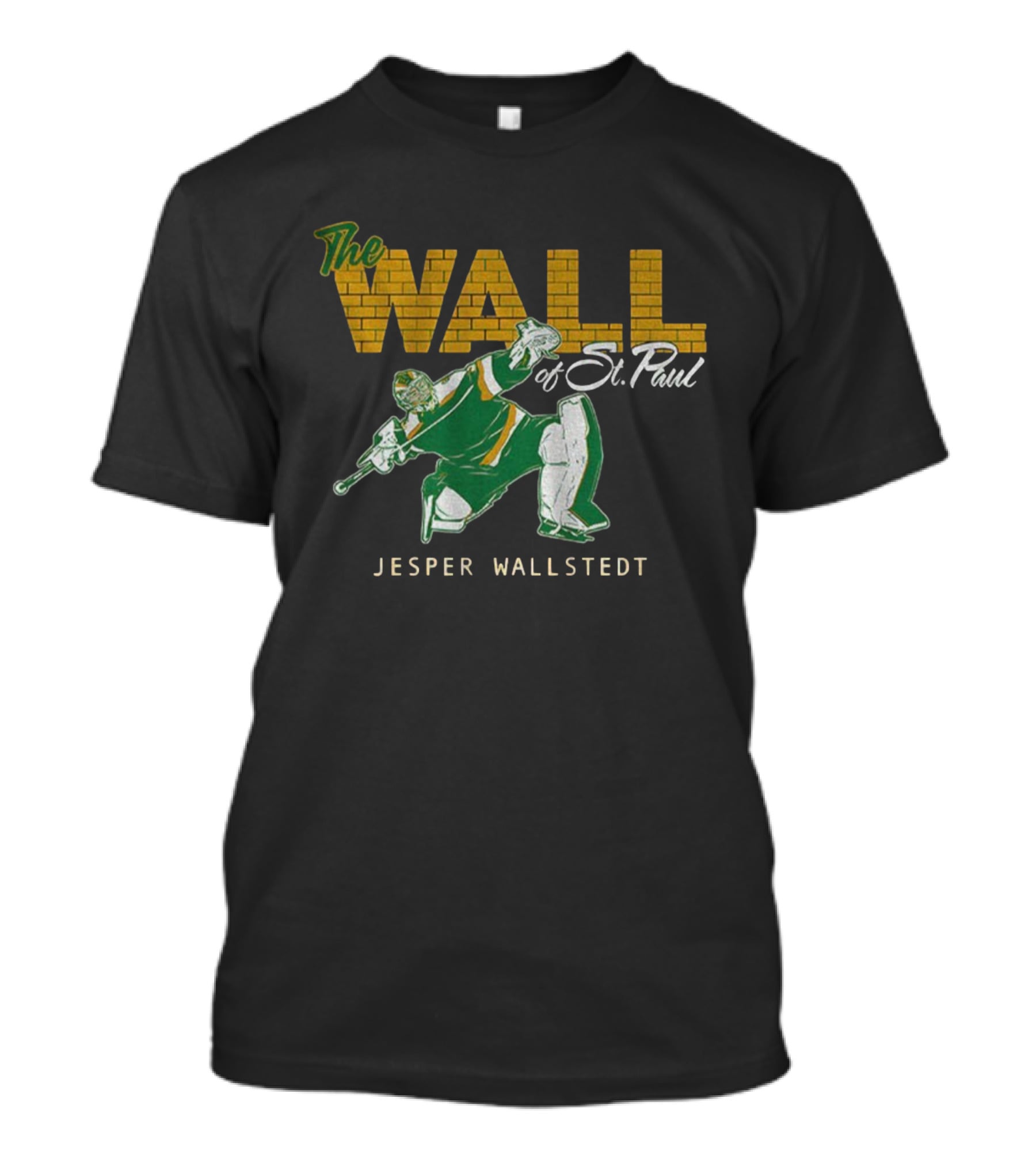 Jesper Wallstedt The Wall Of St. Paul Minnesota Wild NHL Hockey T-Shirt