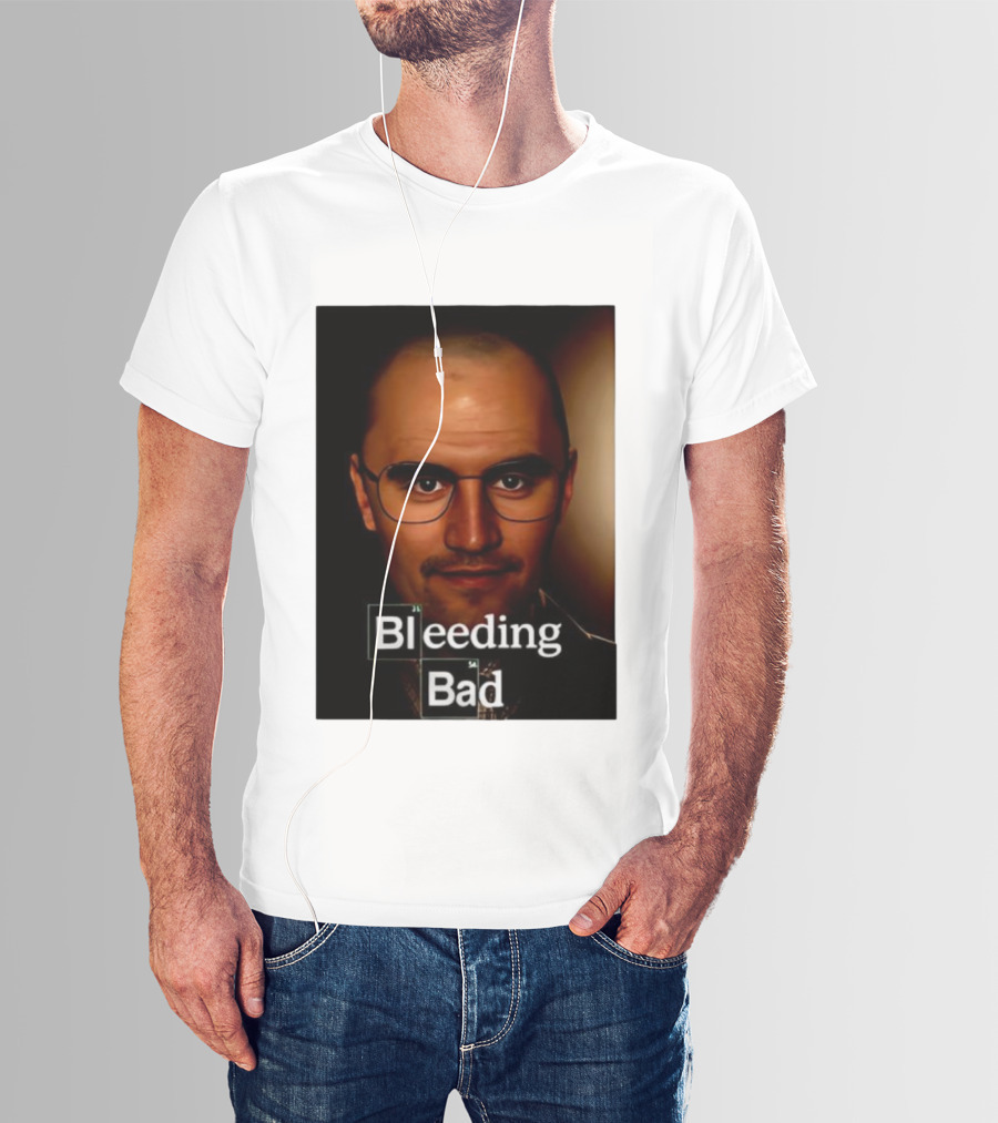 Bleeding Bad Bald Man With Glasses T-Shirt