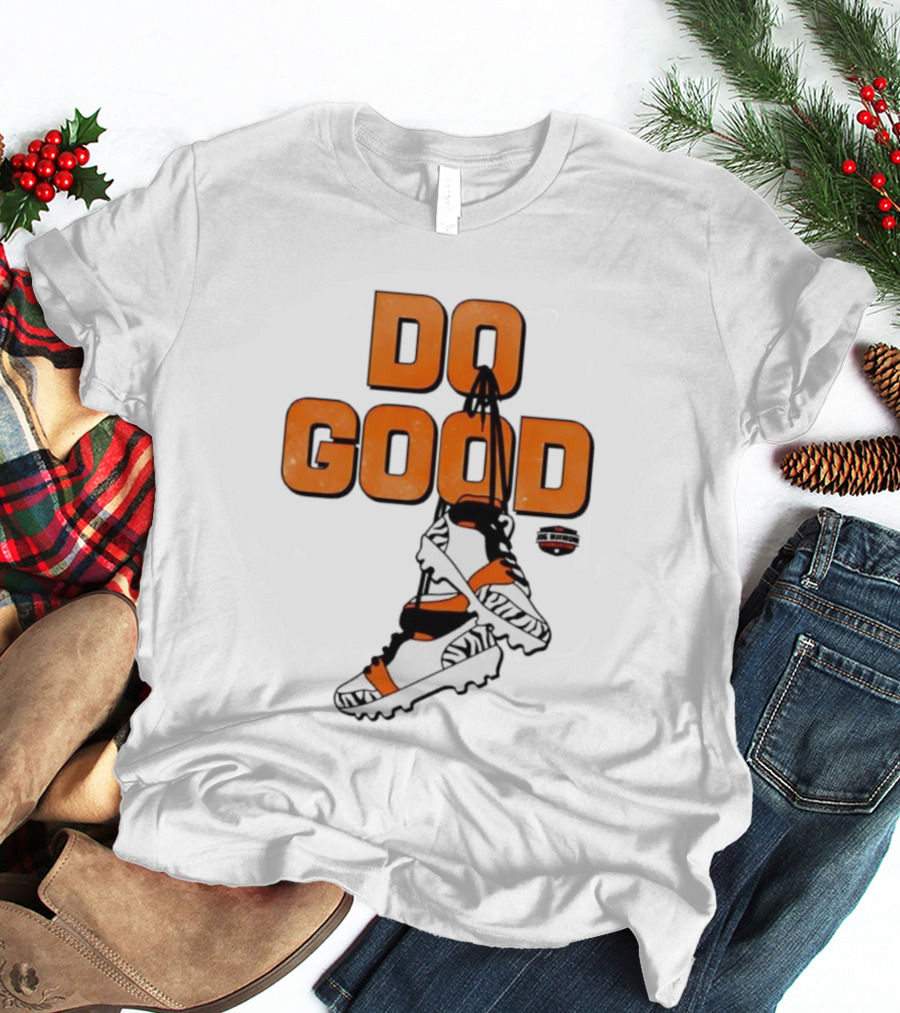 Do Good Football Cleats Cincinnati Orange Black Theme T-Shirt