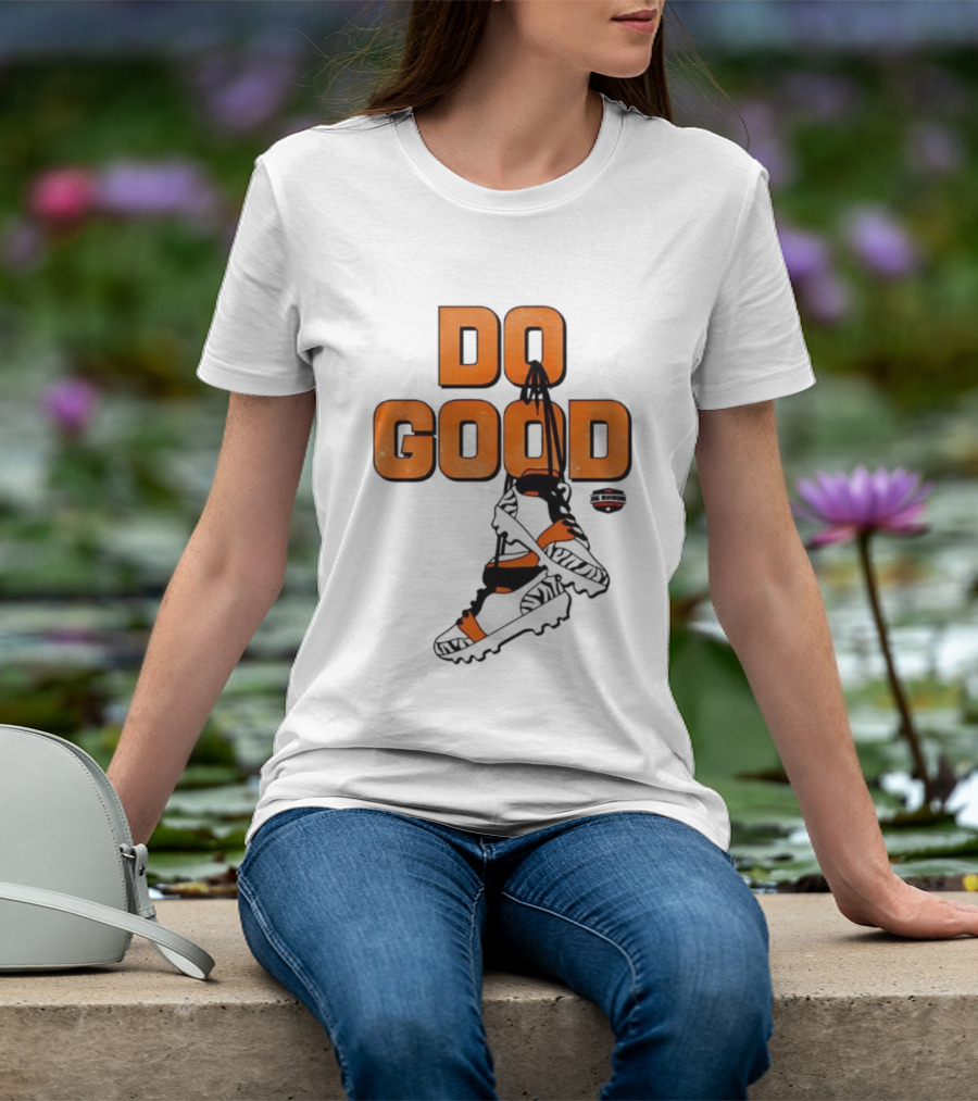 Do Good Football Cleats Cincinnati Orange Black Theme T-Shirt