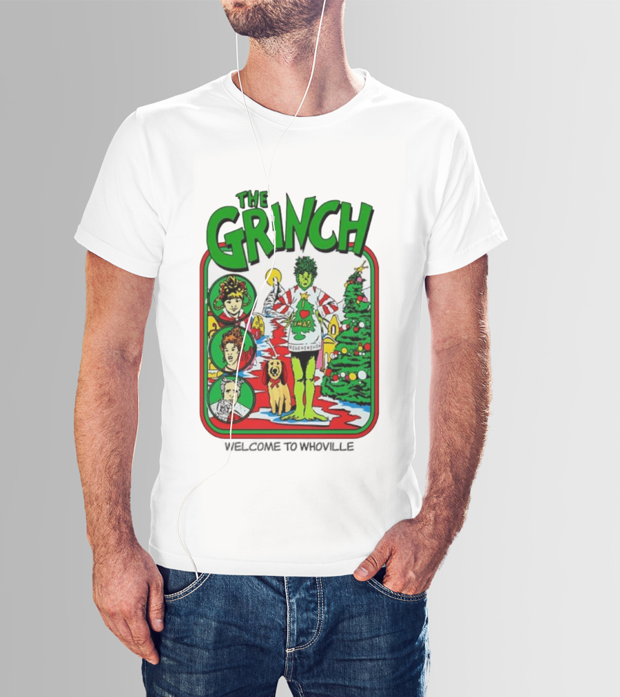 The Grinch I Love Xmas Ho Ho Ho Welcome To Whoville T-Shirt