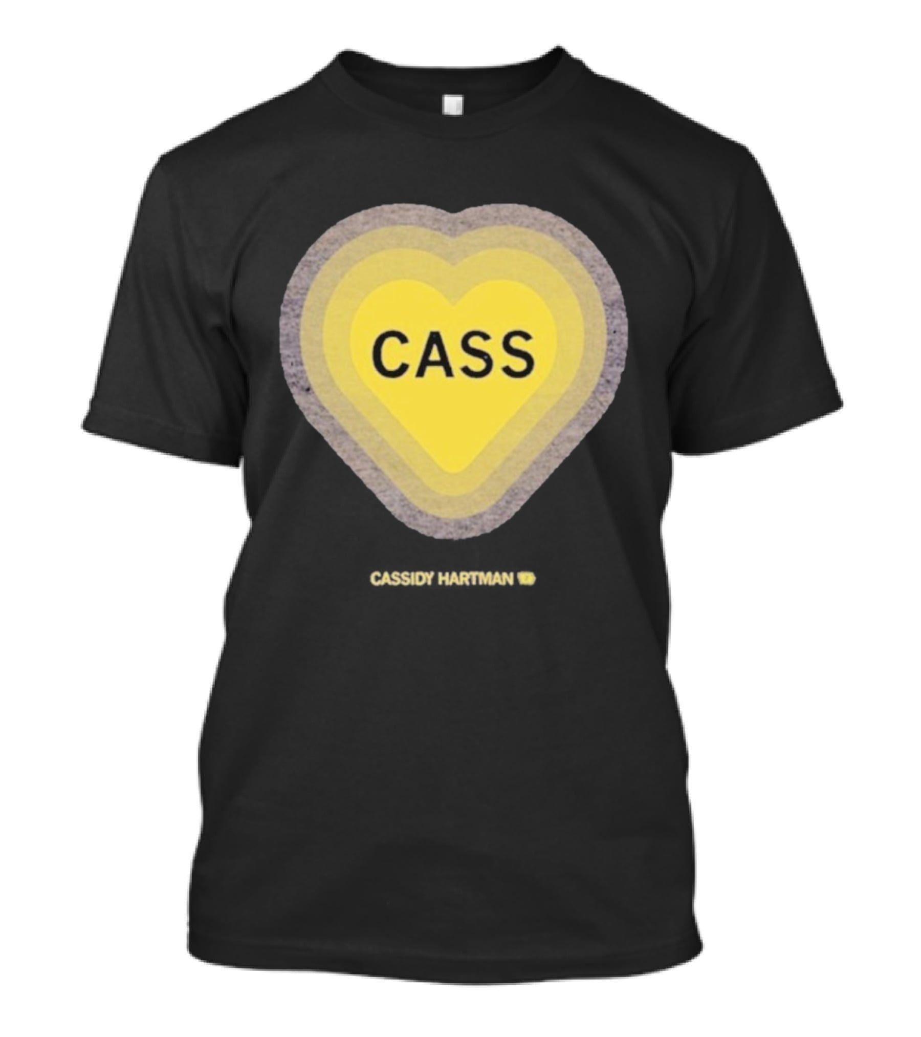 Cassidy Hartman Heartbeat Cass Heart Yellow Heart Pattern T-Shirt