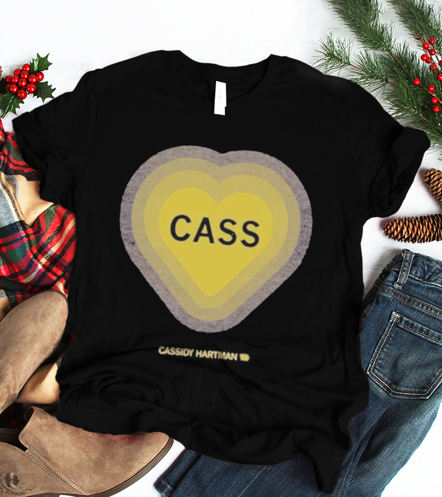 Cassidy Hartman Heartbeat Cass Heart Yellow Heart Pattern T-Shirt