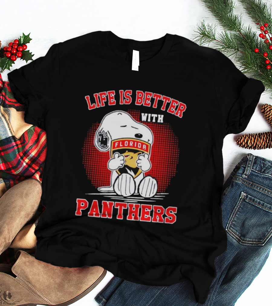 Snoopy Life Is Better With Florida Panthers T-Shirt