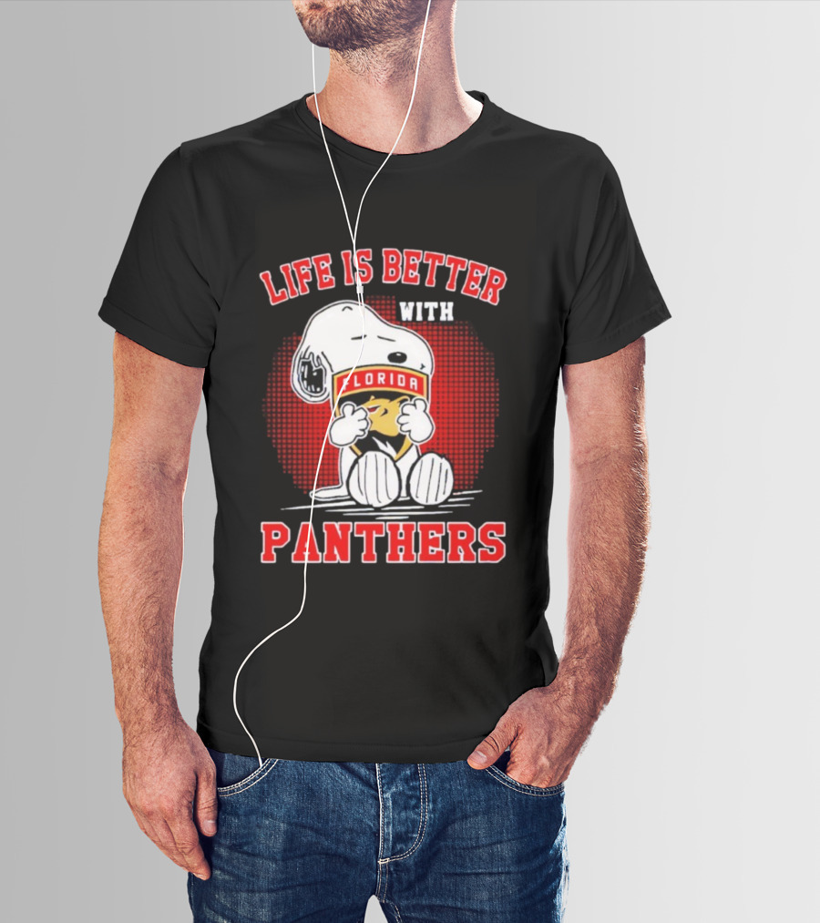 Snoopy Life Is Better With Florida Panthers T-Shirt