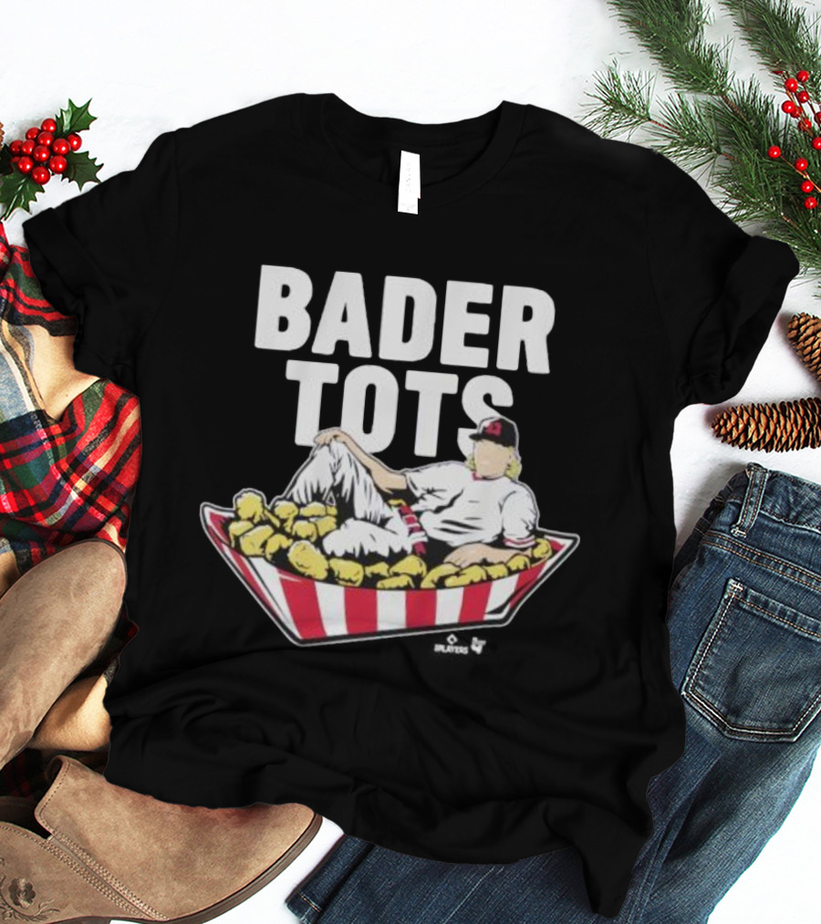 Bader Tots Baseball Player Relaxing In Basket Of Tater Tots T-Shirt