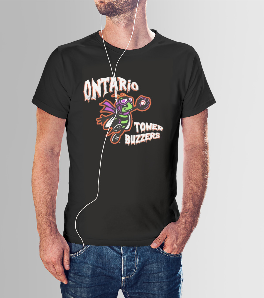 Ontario Tower Buzzers Halloween Mascot Baseball Insect T-Shirt