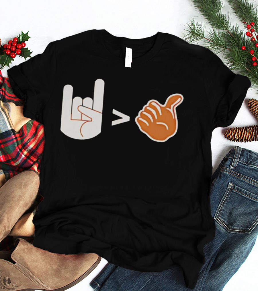 Texas Longhorns Hook ’em Hand Gesture Greater Thumbs Up Symbol 2025 T-Shirt