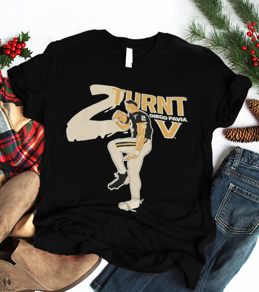 2Turnt Vanderbilt Diego Pavia Football Player T-Shirt