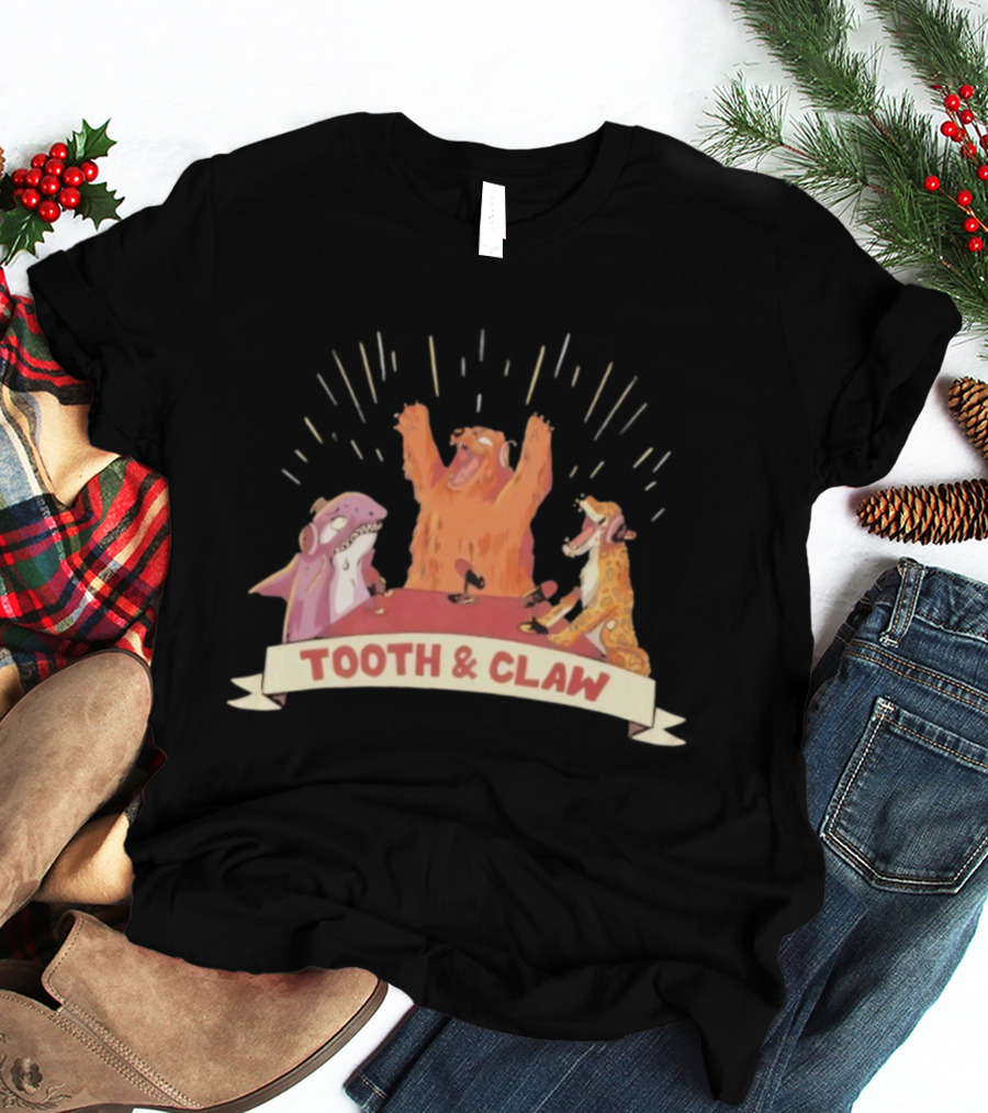 Tooth And Claw Podcast Animal Trio Doppleganger T-Shirt