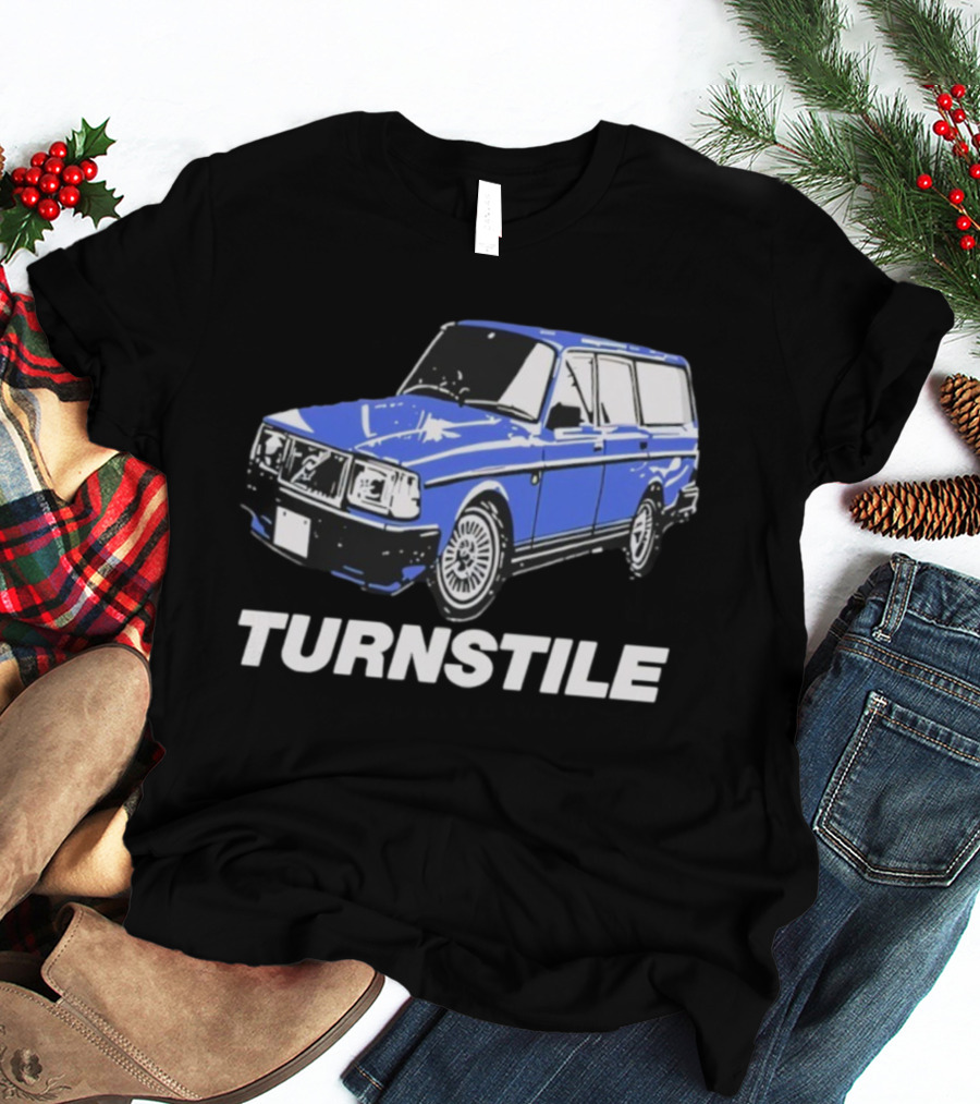 Turnstile Volvo Car Blue Illustration T-Shirt