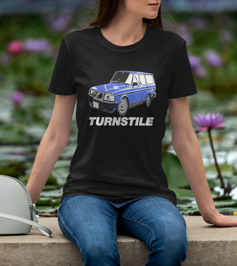Turnstile Volvo Car Blue Illustration T-Shirt